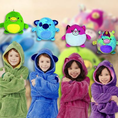 Měkká hračka 3 v 1 (polštář, deka a mikina s kapucí) | PILLOWPET