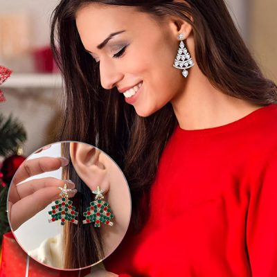 Náušnice ve tvaru vánočního stromečku | SPARKICE