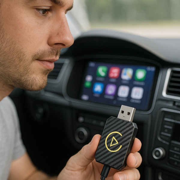 ACRSYNC wireless CarPlay and Android Auto adapter.